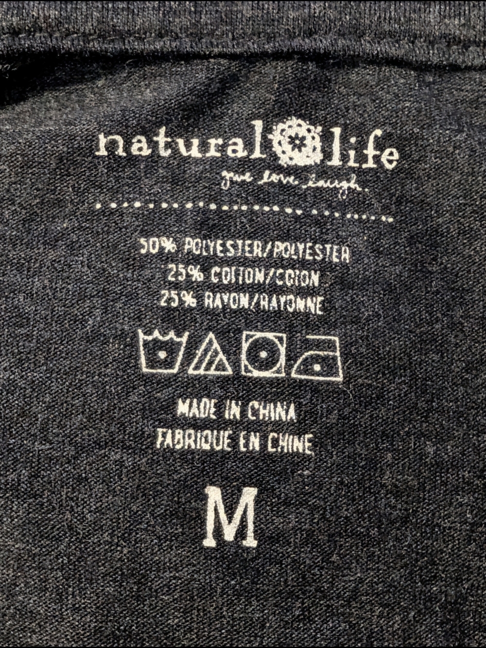 NATURAL LIFE Black Tee with Multicolor Floral Graphic - Picture 6 of 6
